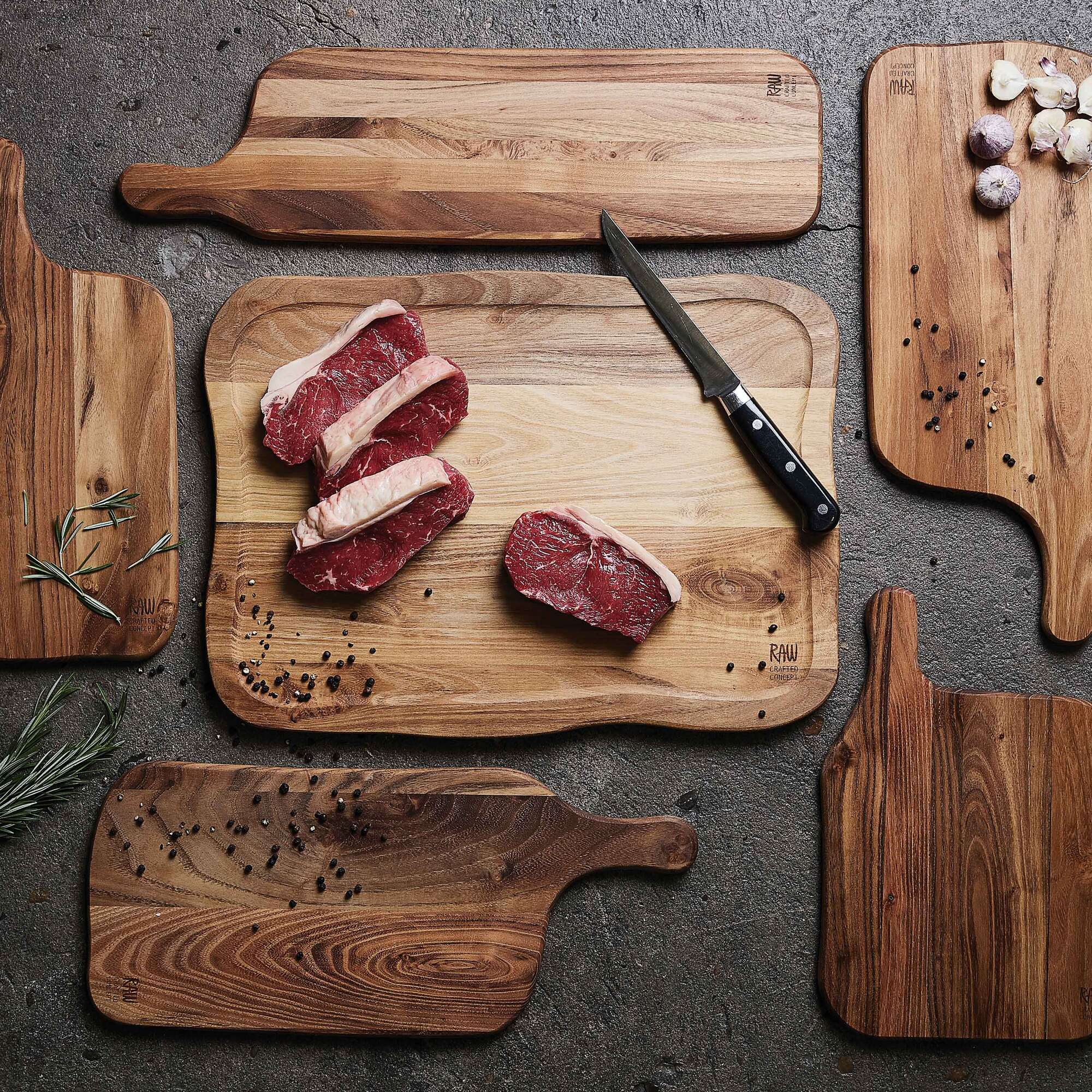 RAW cutting board with juice groove | Natural