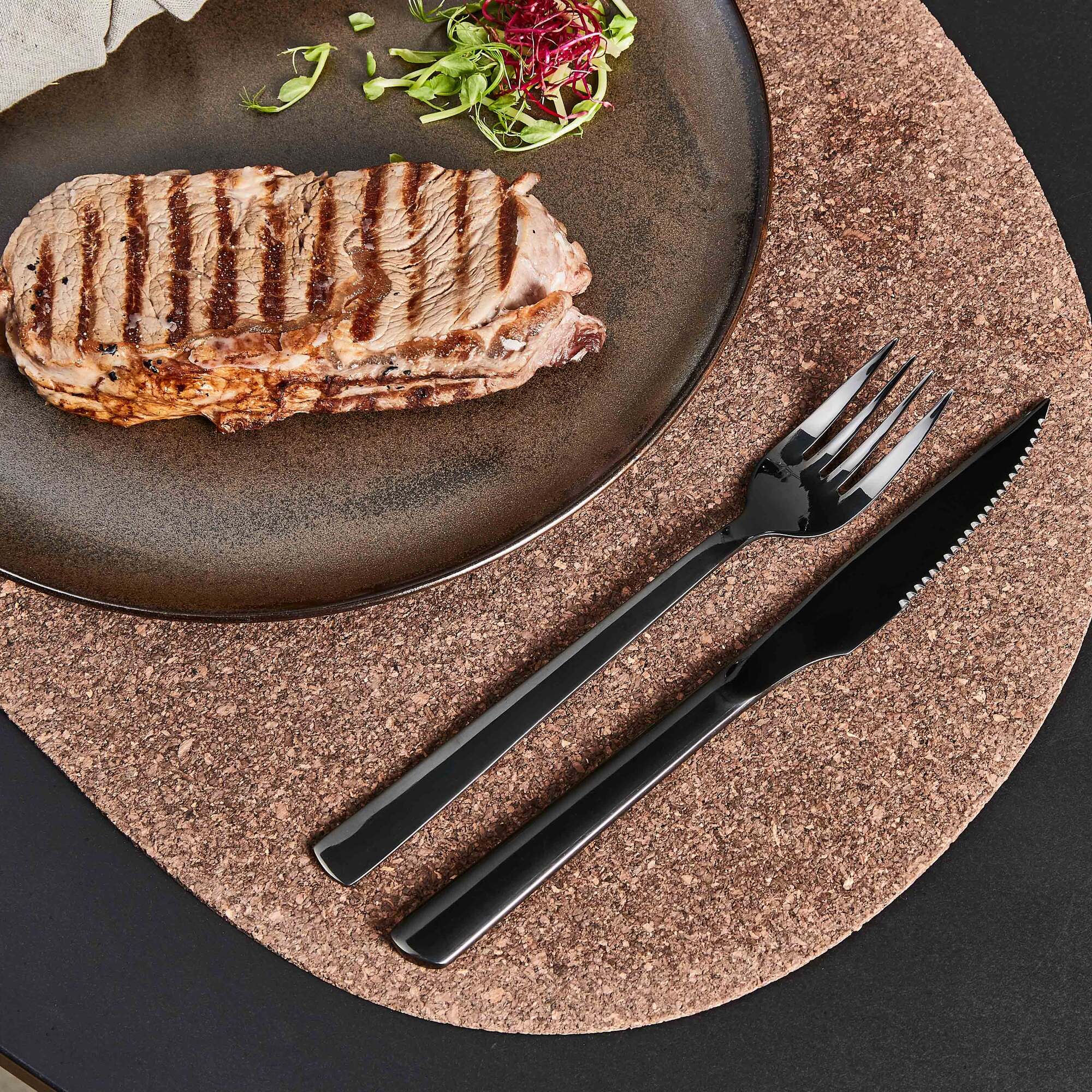 RAW 8 piece steak set | Shiny Black