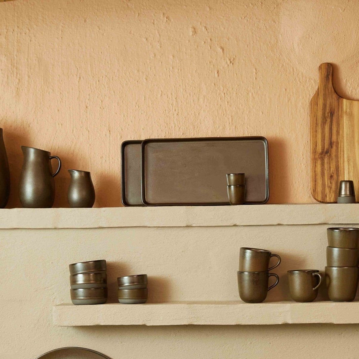 RAW rectangular dish 2 pcs. | Metallic Brown