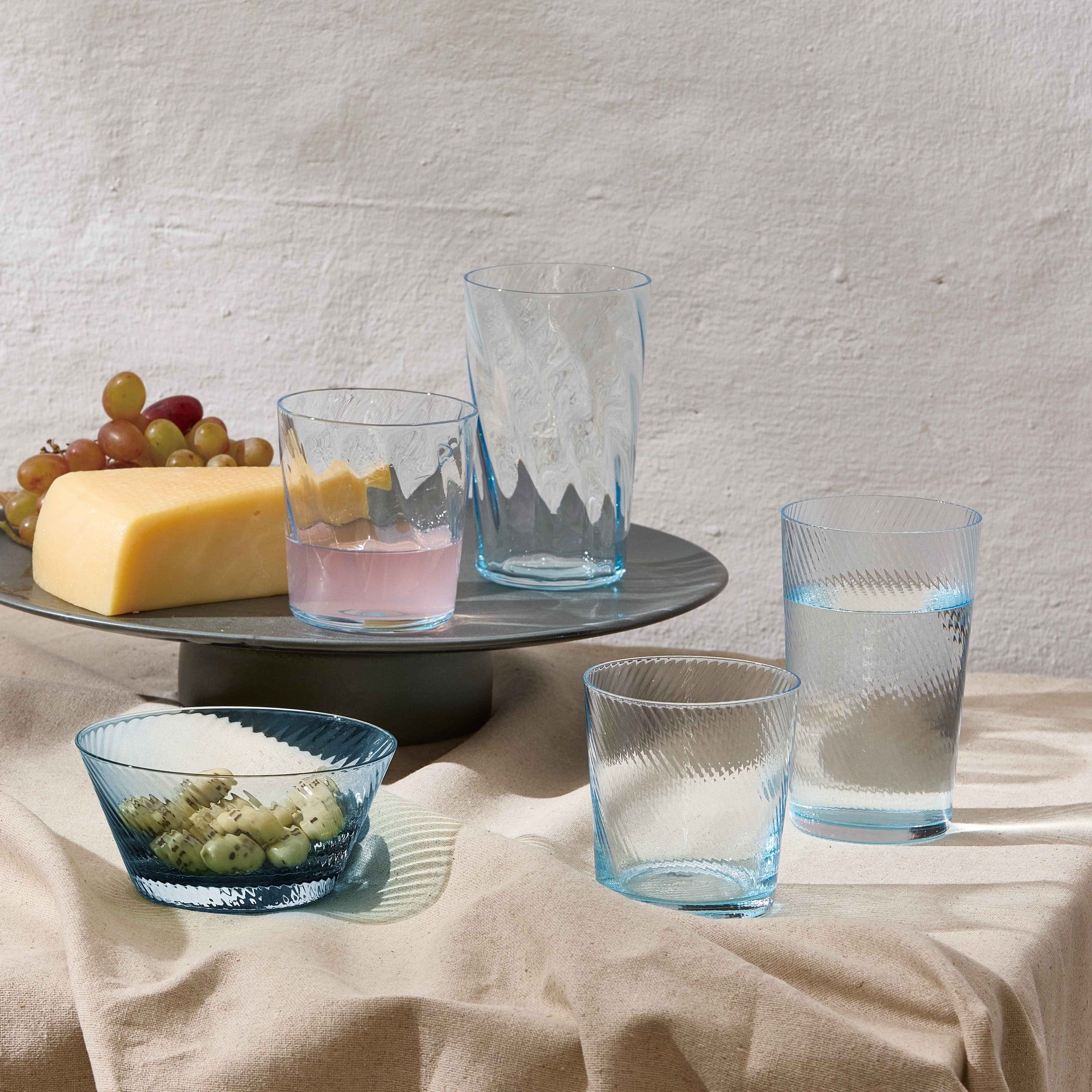 RAW Unique Swirl bowl | Light blue